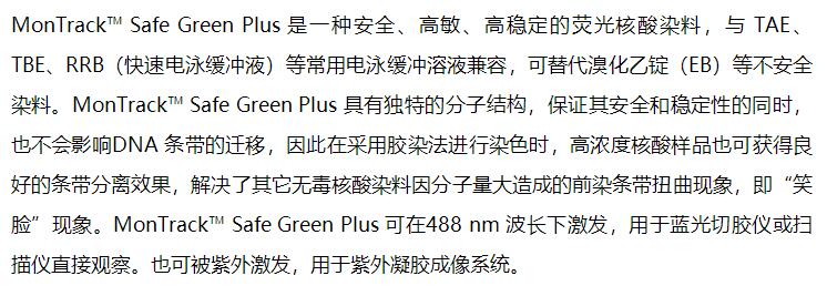 安全核酸染料Safe Green Plus